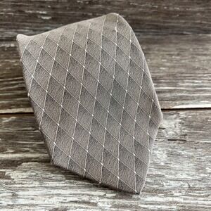 Louis Roth Men's Formal Necktie Handmade In Italy‎ 100% Silk Geometric Print EUC